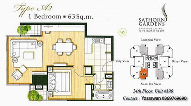 Sathorn.  1 Bedroom Condo / Apartment To Buy. 64sqm (id:1234)